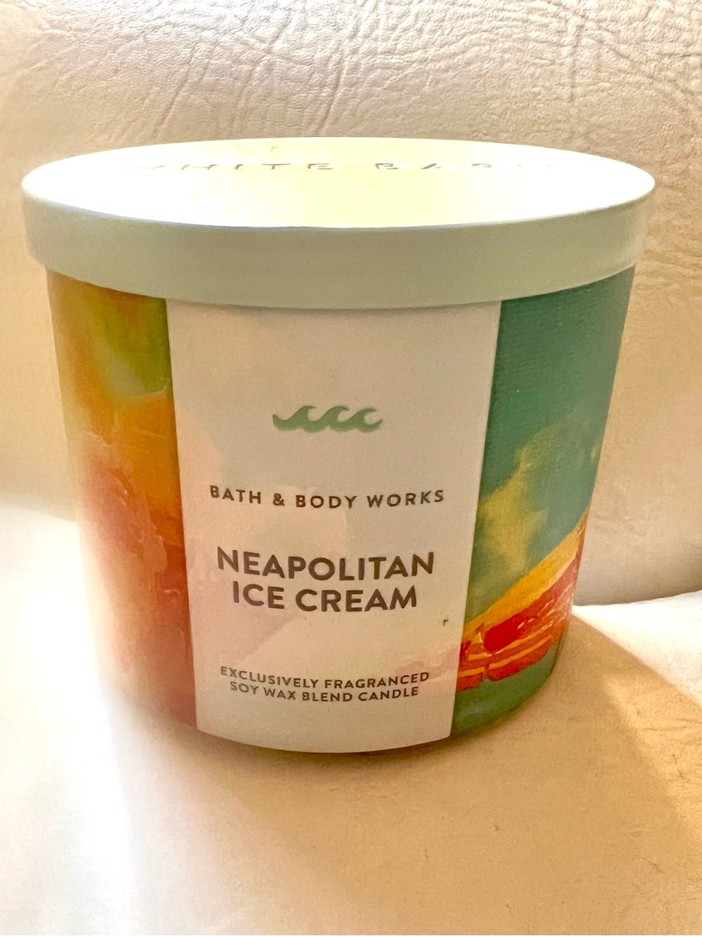 Neapolitan Ice Cream Candle!